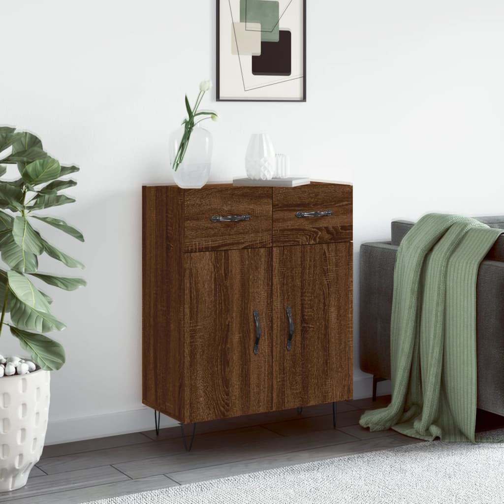 vidaXL Sideboard Brown Oak 69.5x34x90 cm Engineered Wood