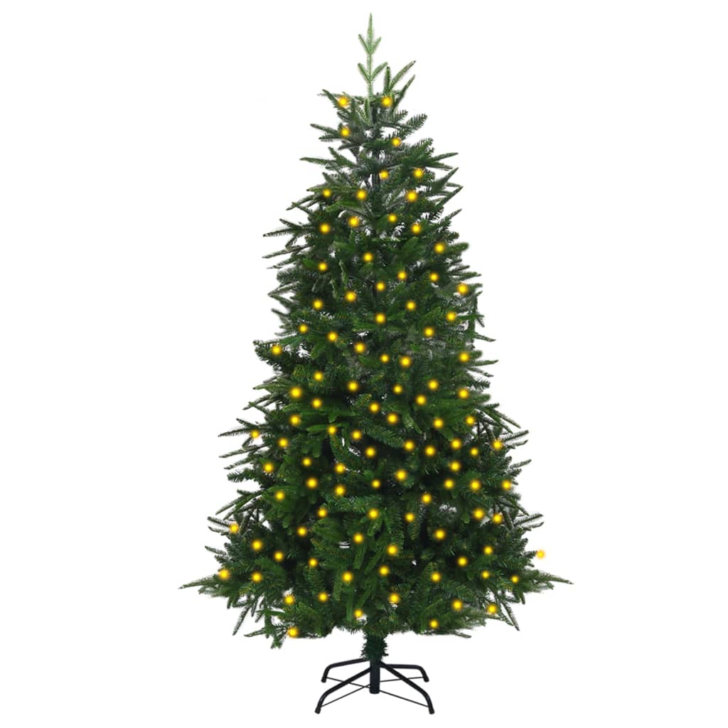 vidaXL Artificial Pre-lit Christmas Tree Green 180 cm PVC&PE