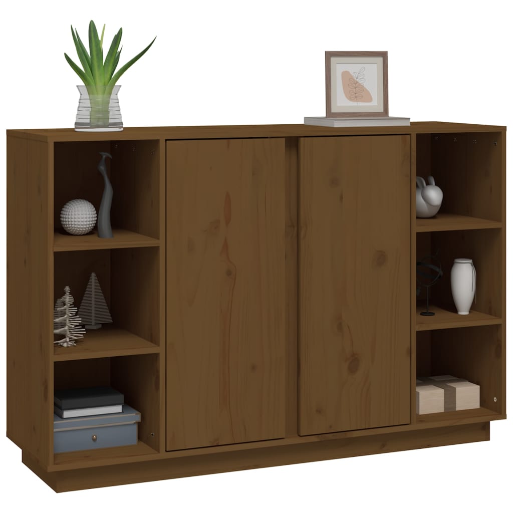 vidaXL Sideboard Honey Brown 120x35x80 cm Solid Wood Pine