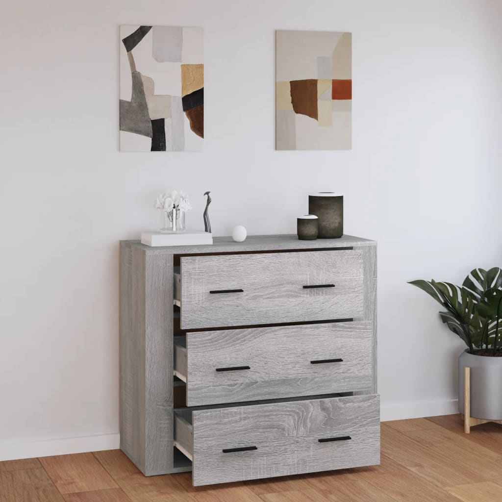 vidaXL Sideboard Grey Sonoma 80x33x70 cm Engineered Wood