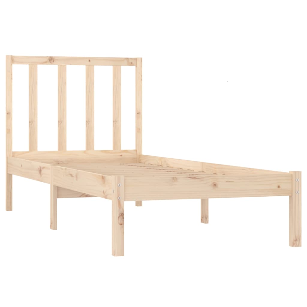 vidaXL Bed Frame without Mattress Solid Wood Pine 90x190 cm Single