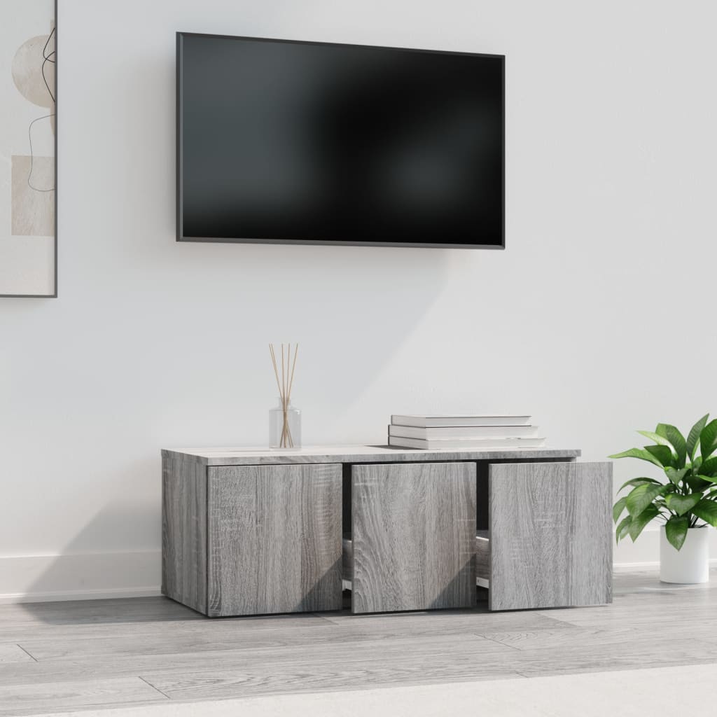 vidaXL TV Cabinet Grey Sonoma 80x34x30 cm Engineered Wood