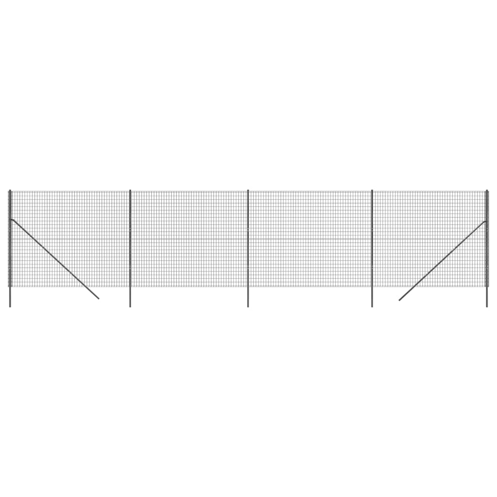 vidaXL Wire Mesh Fence Anthracite 2.2x10 m Galvanised Steel