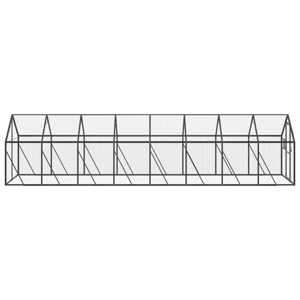 vidaXL Aviary Anthracite 1.79x8x1.85 m Aluminium