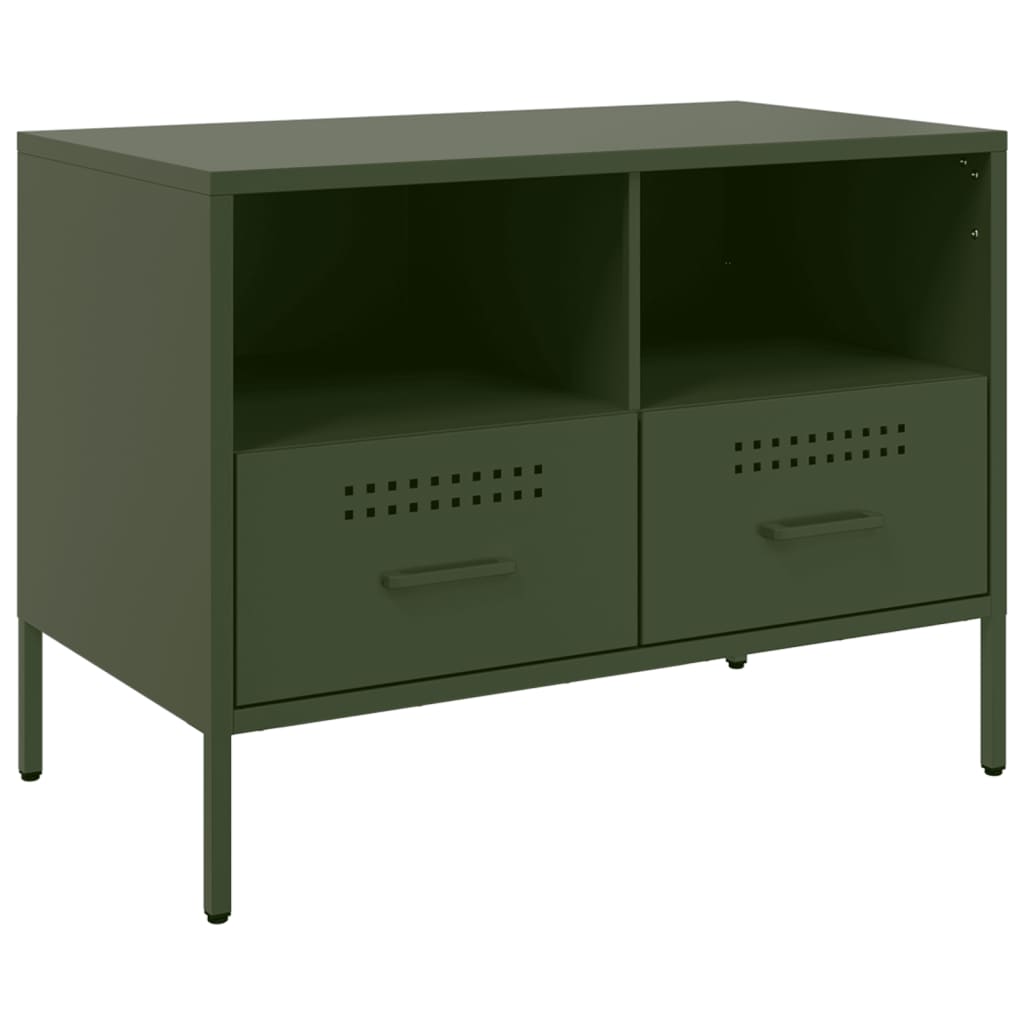 vidaXL TV Cabinet Olive Green 68x39x50.5 cm Steel