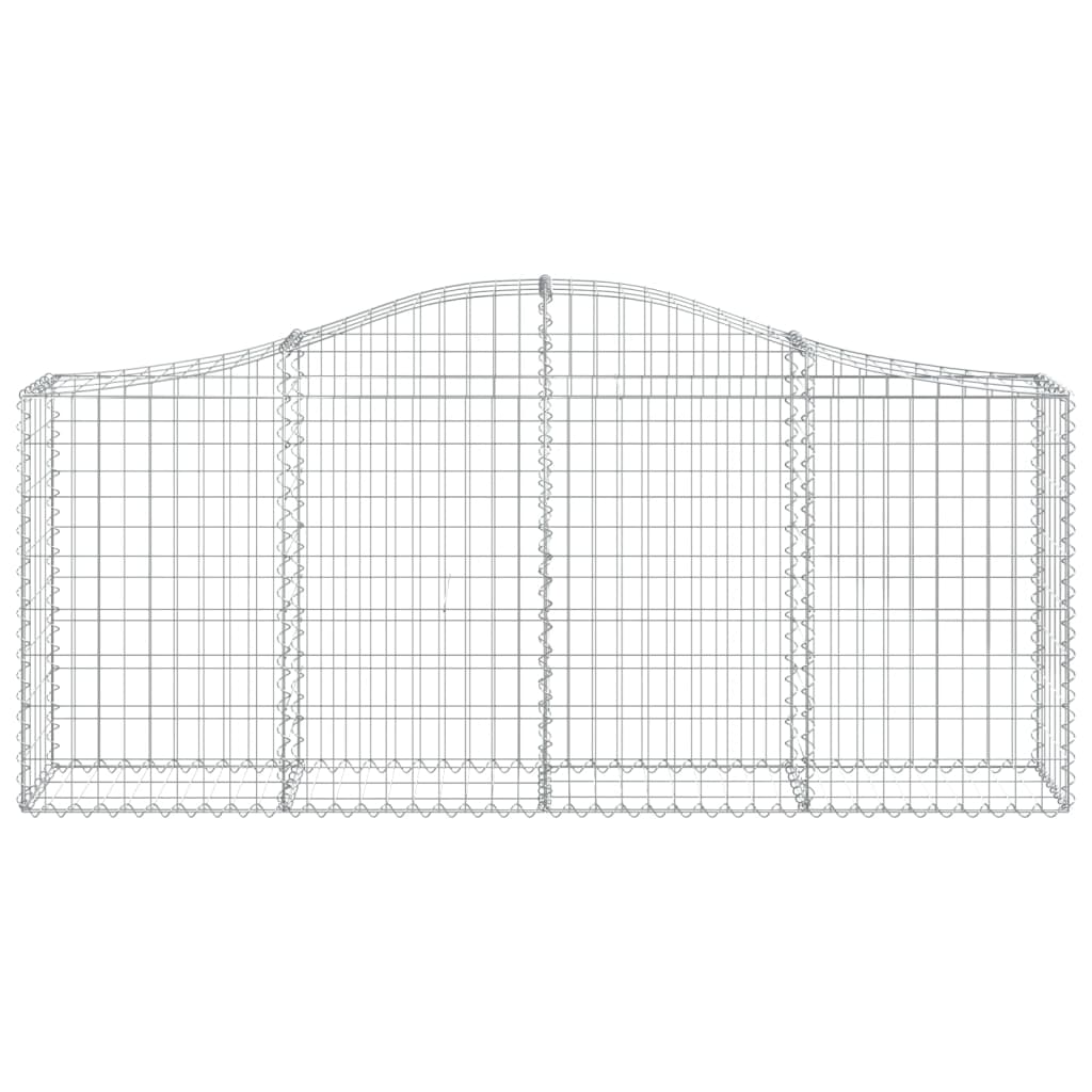 vidaXL Arched Gabion Baskets 40 pcs 200x30x80/100 cm Galvanised Iron