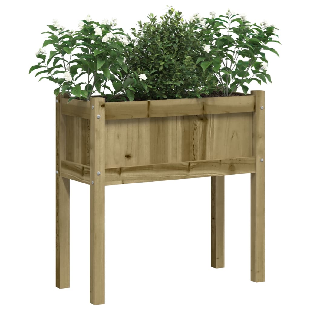 vidaXL Garden Planter with Legs 70x31x70 cm Impregnated Wood Pine