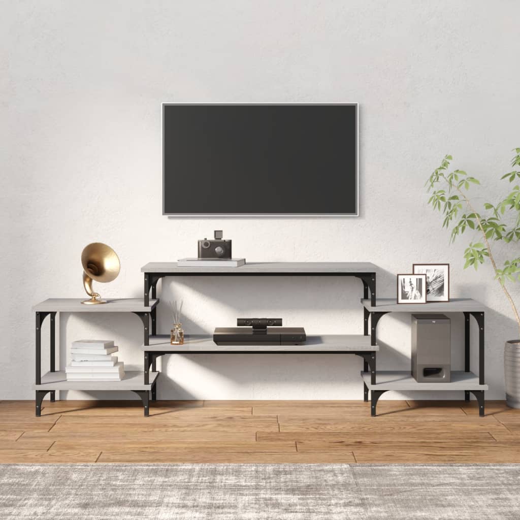 vidaXL TV Cabinet Grey Sonoma 157x35x52 cm Engineered Wood