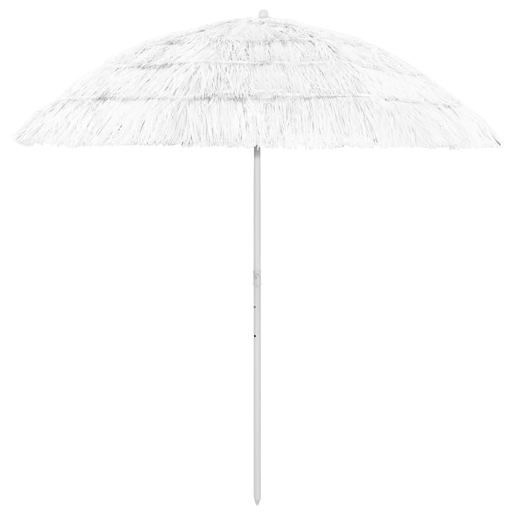 vidaXL Hawaii Beach Parasol White 240 cm