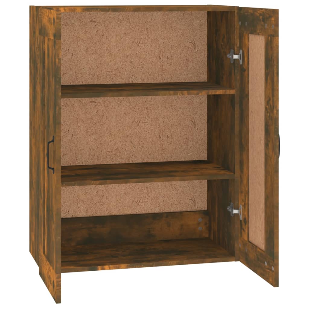 vidaXL Hanging Wall Cabinet Smoked Oak 69.5x32.5x90 cm