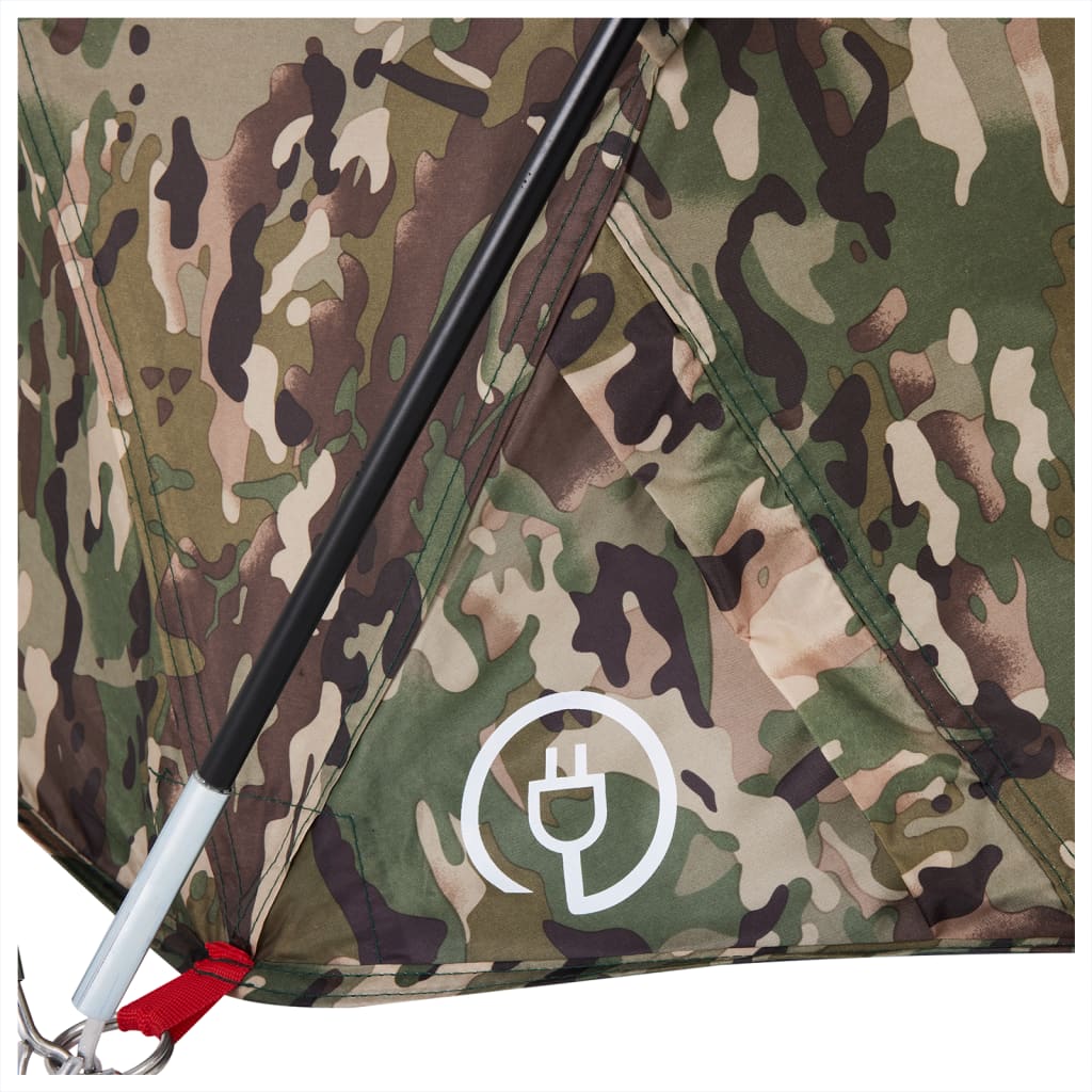 vidaXL Fishing Tent 4-Person Camouflage Waterproof