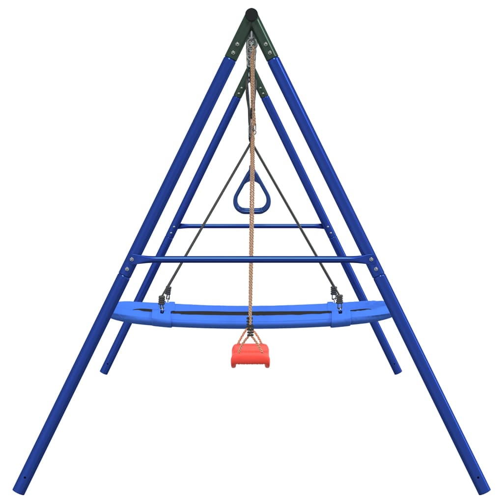 vidaXL Outdoor Swing Set with Swing, Trapeze, Nest Swing