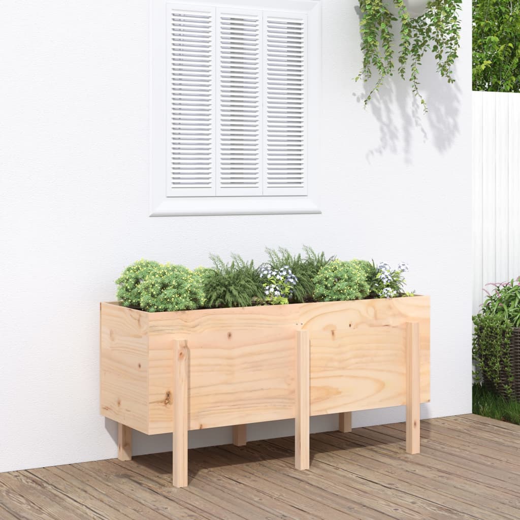 vidaXL Garden Raised Bed 121x50x57 cm Solid Wood Pine