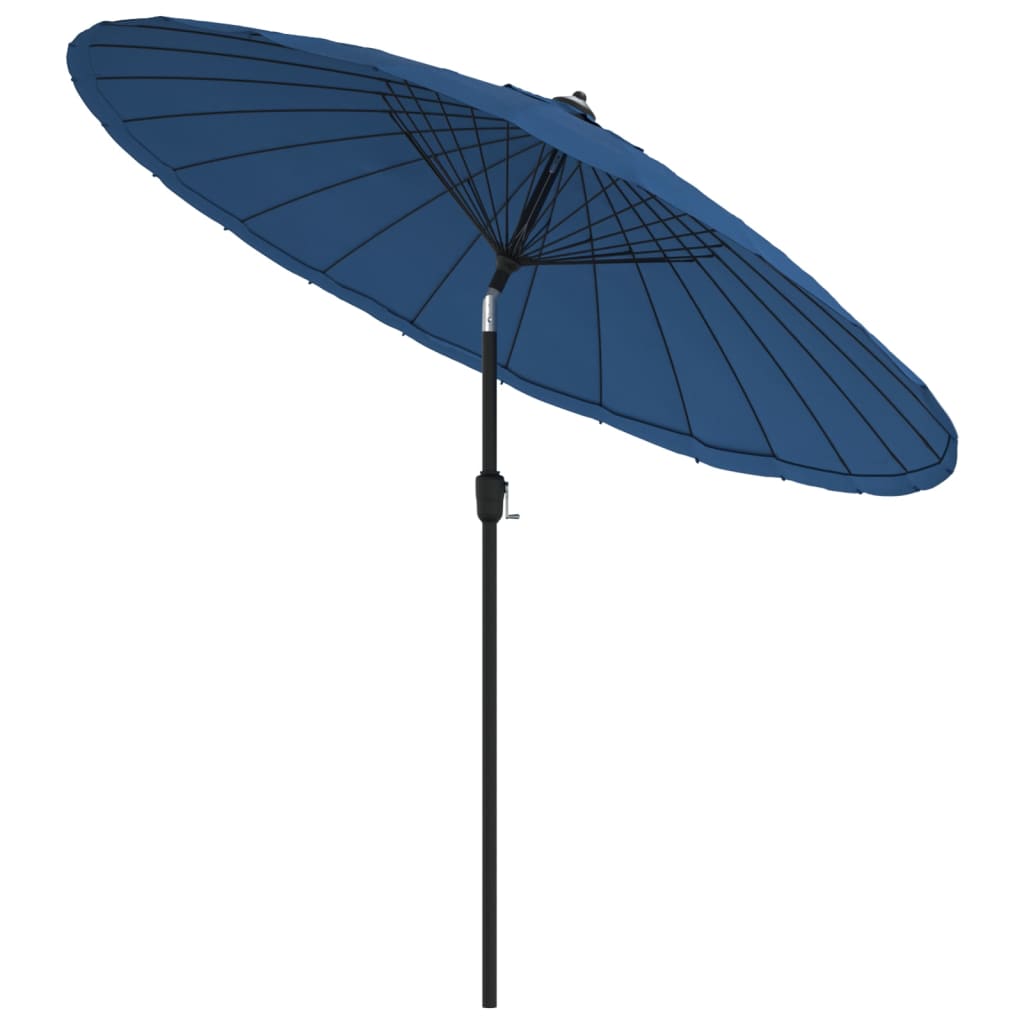 vidaXL Garden Parasol with Aluminium Pole 270 cm Azure Blue