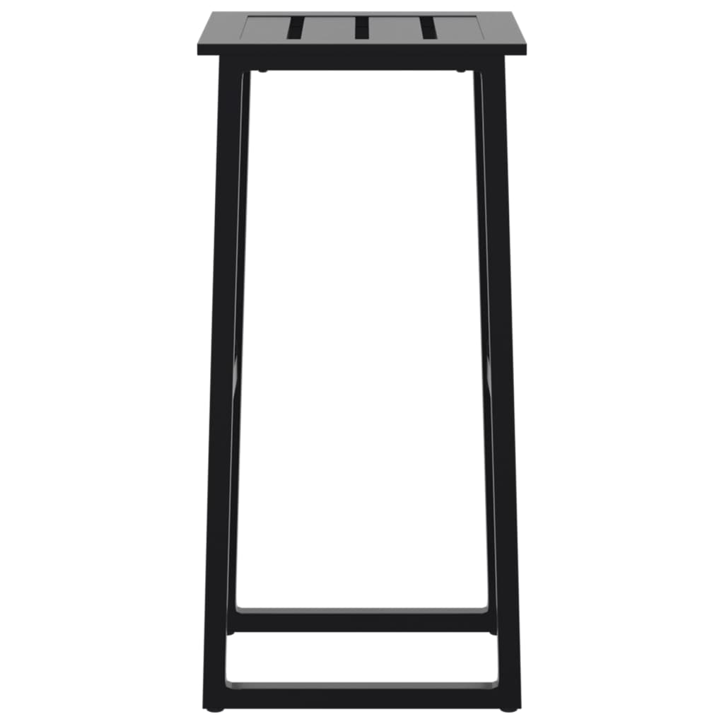 vidaXL Bar Stools 2 pcs Black 38x38x80 cm Powder-coated Steel