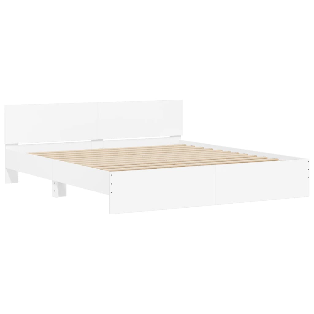 vidaXL Bed Frame without Mattress White 200x200 cm