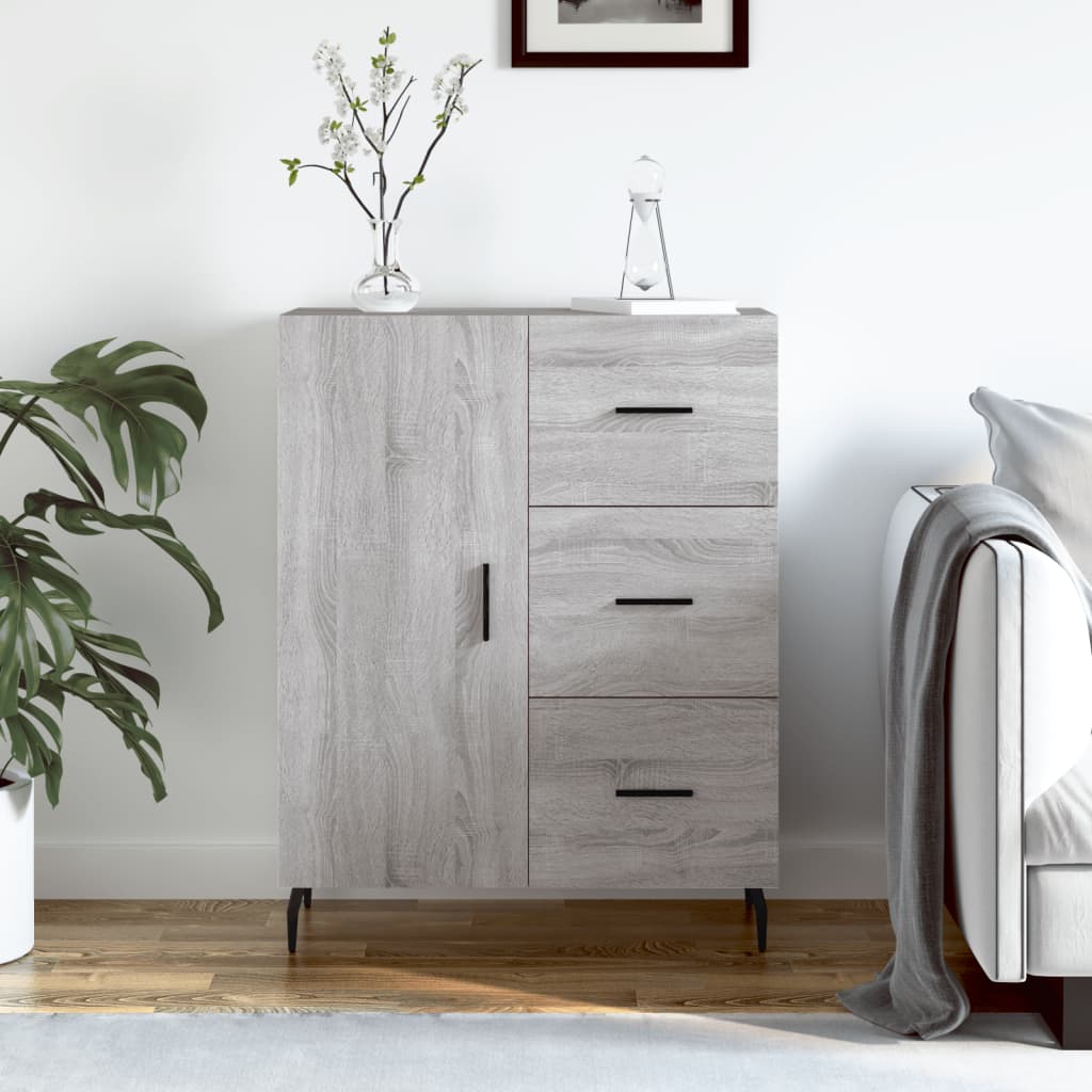 vidaXL Sideboard Grey Sonoma 69.5x34x90 cm Engineered Wood