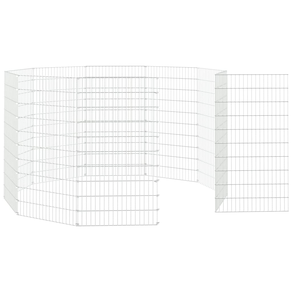 vidaXL Free Range Animal Enclosure 10-Panel 54x100 cm Galvanised Iron