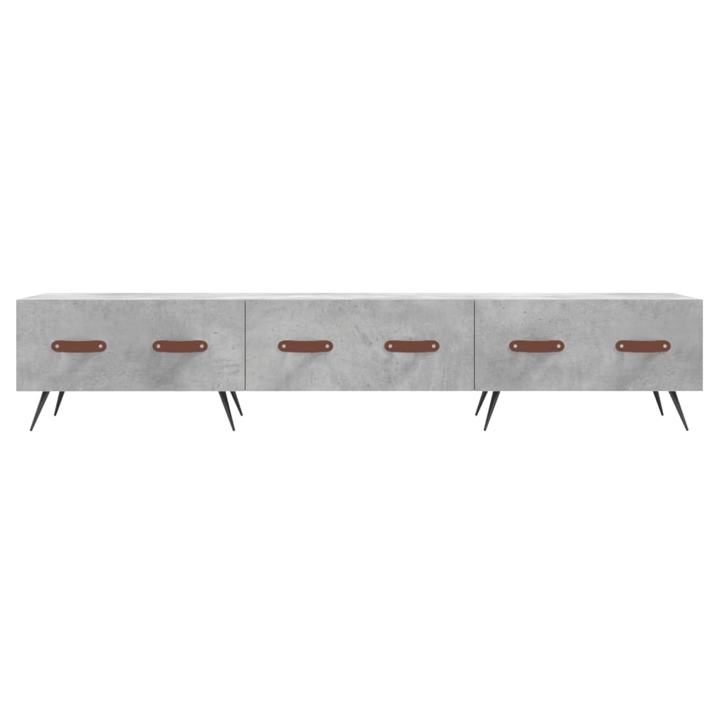 vidaXL TV Cabinet Concrete Grey 150x36x30 cm Engineered Wood