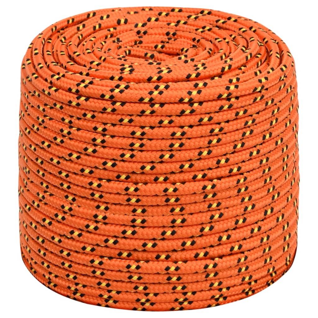 vidaXL Boat Rope Orange 10 mm 25 m Polypropylene