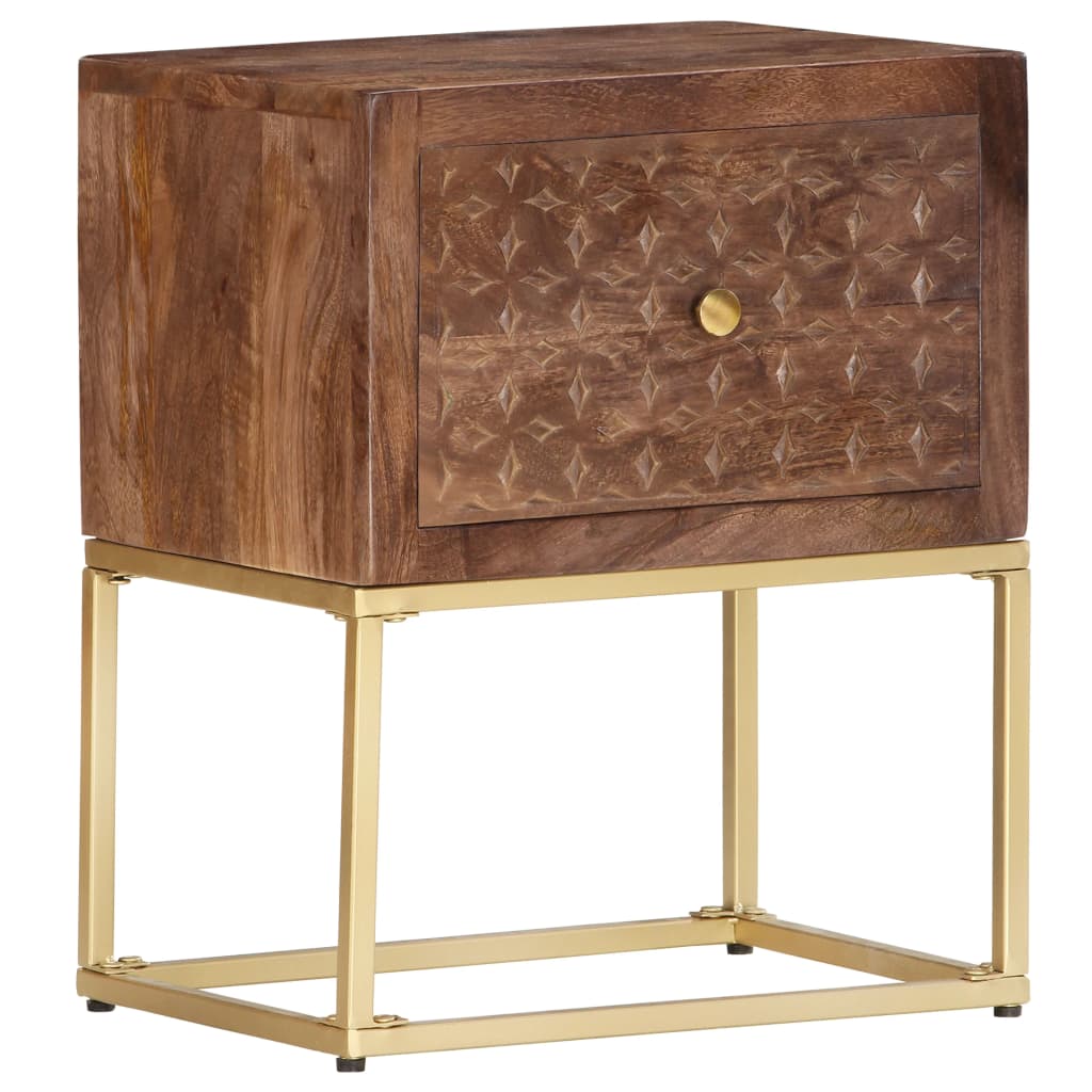 vidaXL Bedside Cabinet 40x30x50 cm Solid Mango Wood