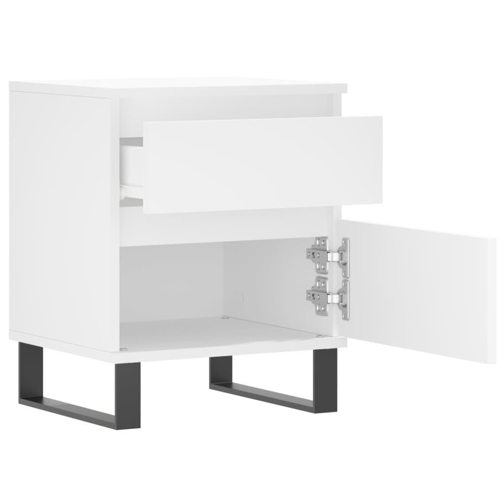 vidaXL Bedside Cabinets 2 pcs White 40x35x50 cm Engineered Wood