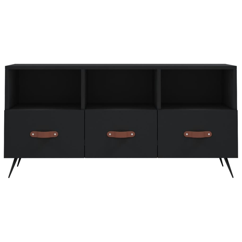 vidaXL TV Cabinet Black 102x36x50 cm Engineered Wood