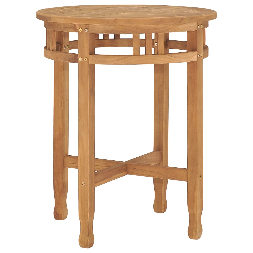 vidaXL 3 Piece Garden Dining Set Solid Teak Wood