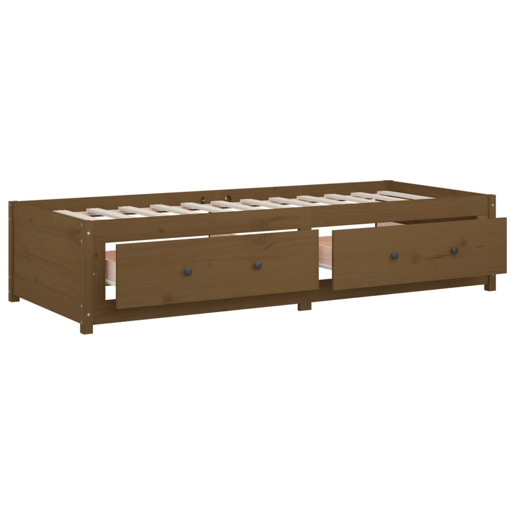 vidaXL Day Bed without Mattress Honey Brown 90x200 cm Solid Wood Pine