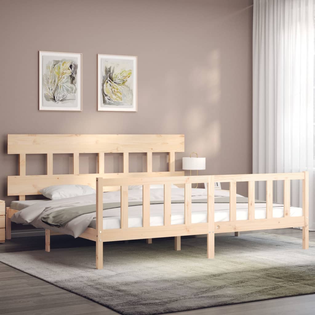 vidaXL Bed Frame without Mattress 200x200 cm Solid Wood Pine