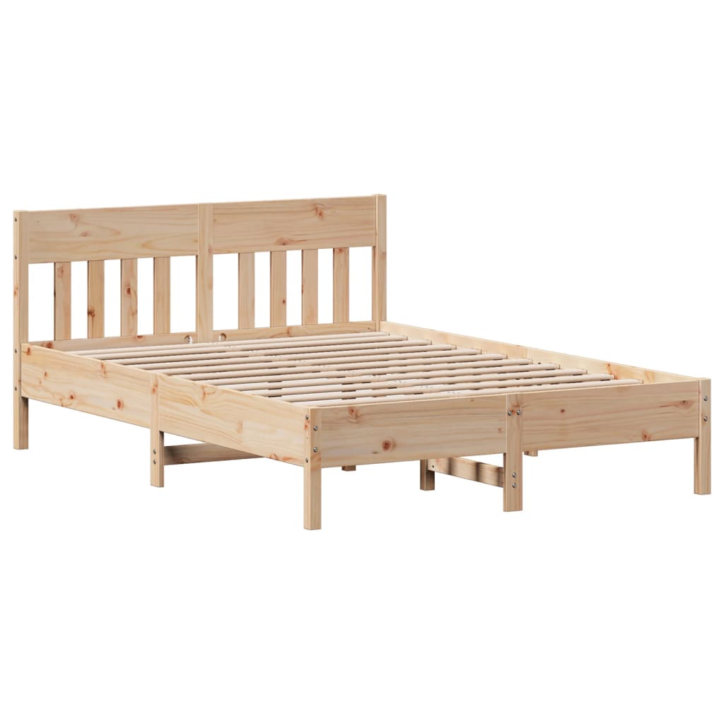 vidaXL Bed Frame without Mattress 120x190 cm Small Double Solid Wood Pine