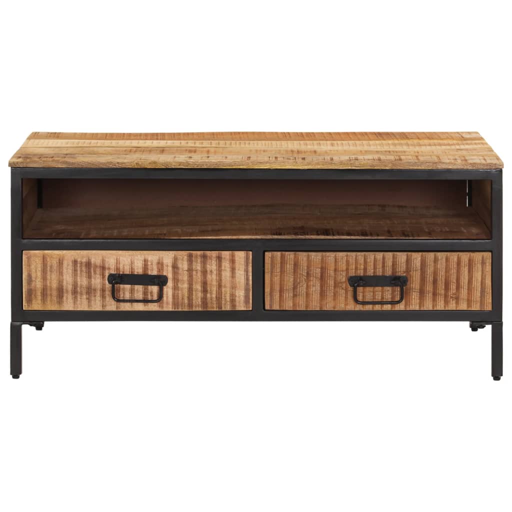 vidaXL Coffee Table 90x50x30 cm Solid Rough Wood Mango