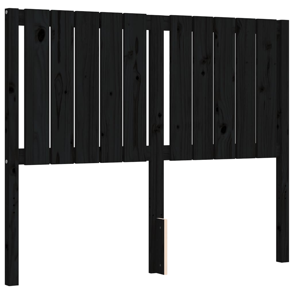 vidaXL Bed Frame without Mattress Black 120x200 cm Solid Wood