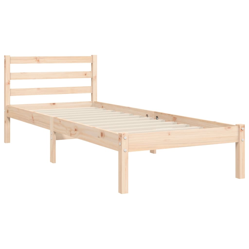 vidaXL Bed Frame without Mattress Small Single Solid Wood