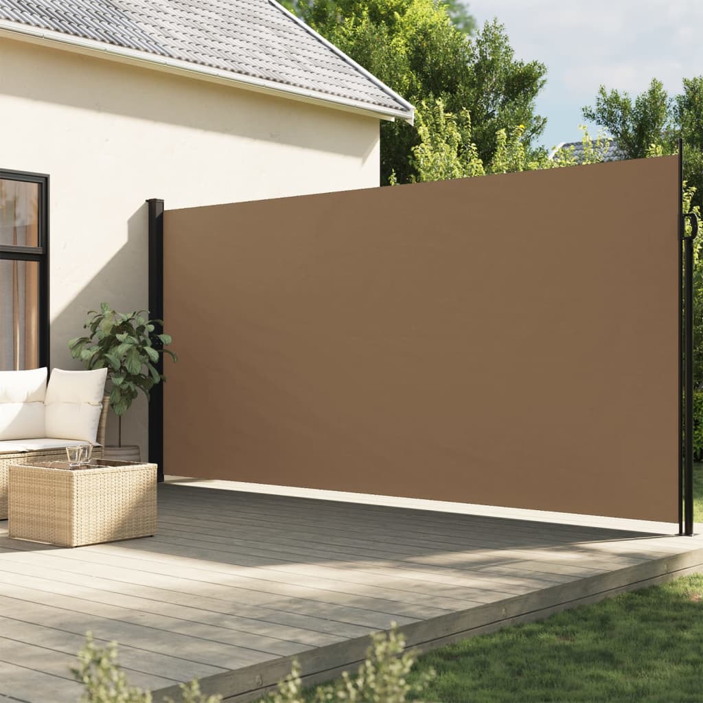 vidaXL Retractable Side Awning Taupe 220x500 cm