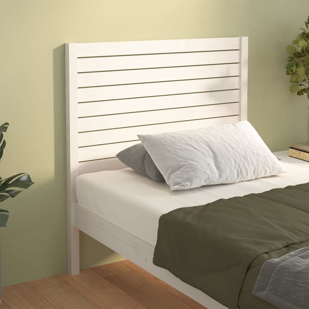 vidaXL Bed Headboard White 106x4x100 cm Solid Wood Pine