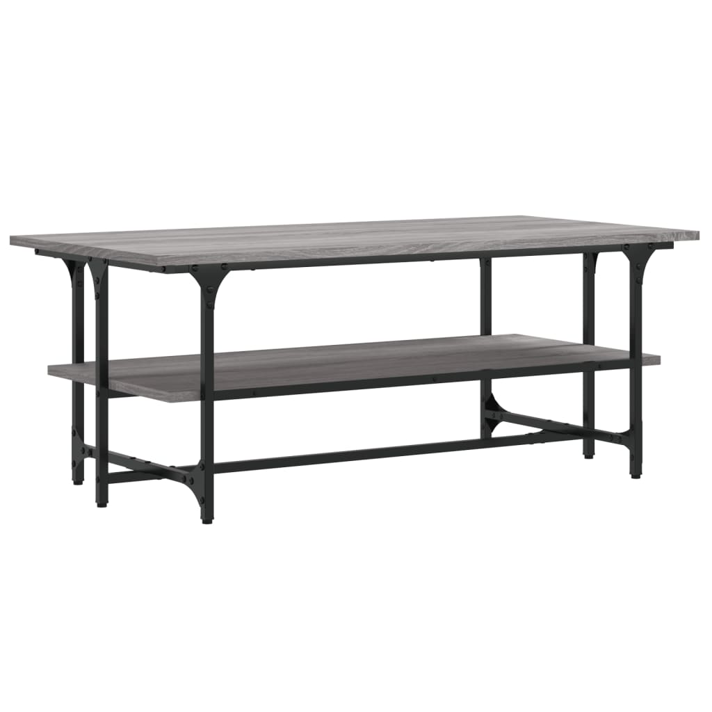 vidaXL Coffee Table Grey Sonoma 100x50x40 cm Engineered Wood