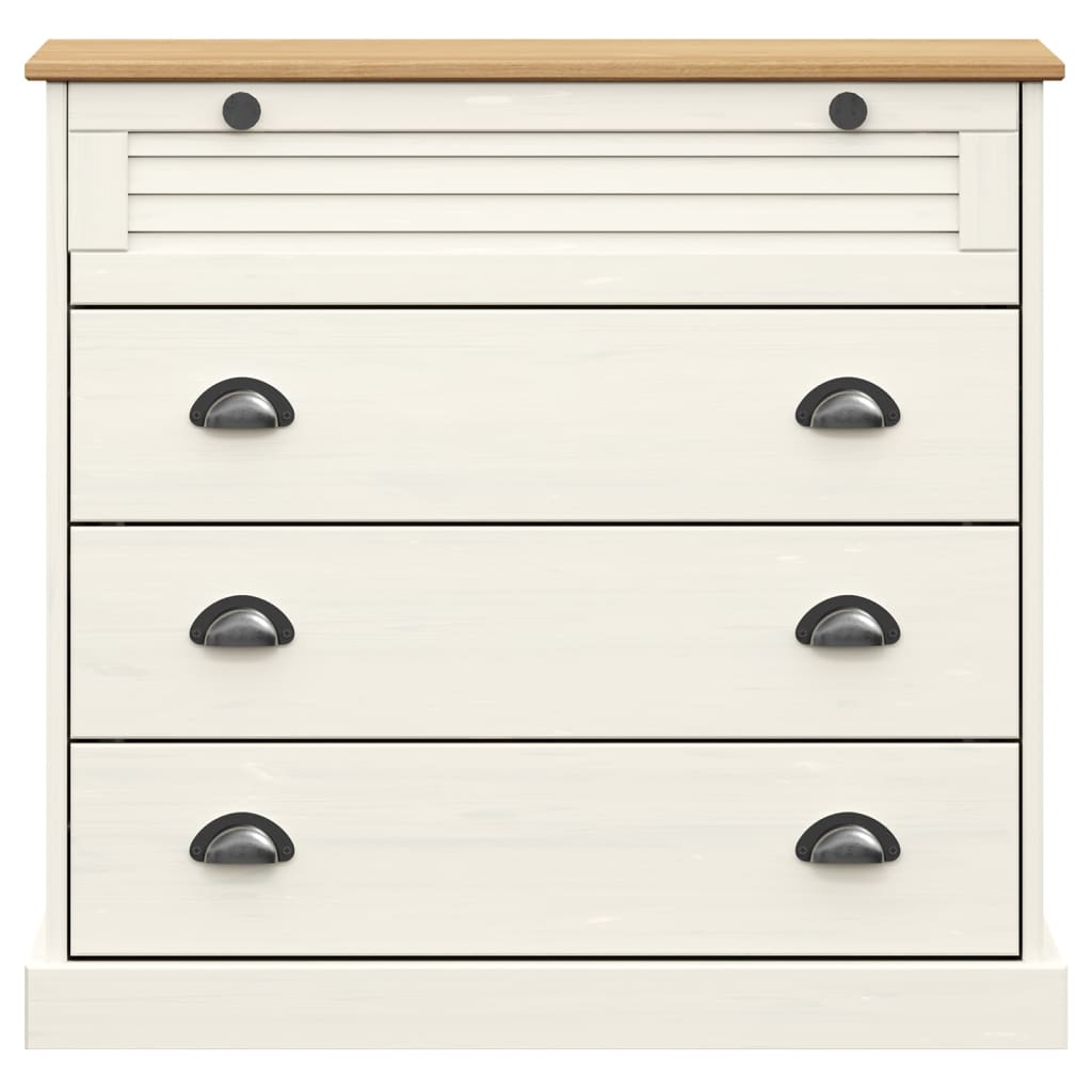 vidaXL Chest of Drawers VIGO White 80x40x76 cm Solid Wood Pine