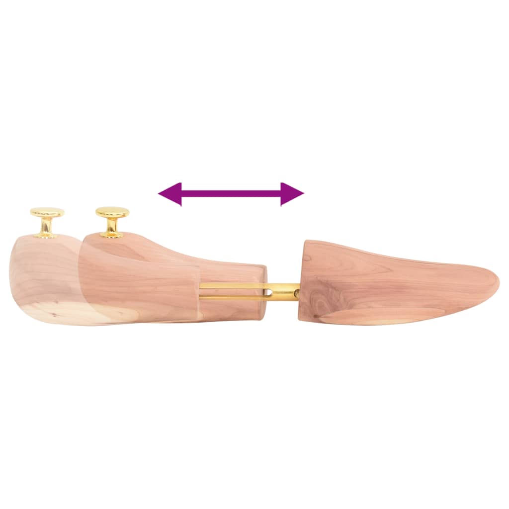 vidaXL Shoe Stretcher with Shoe Horn EU 39-41.5 Solid Wood Cedar