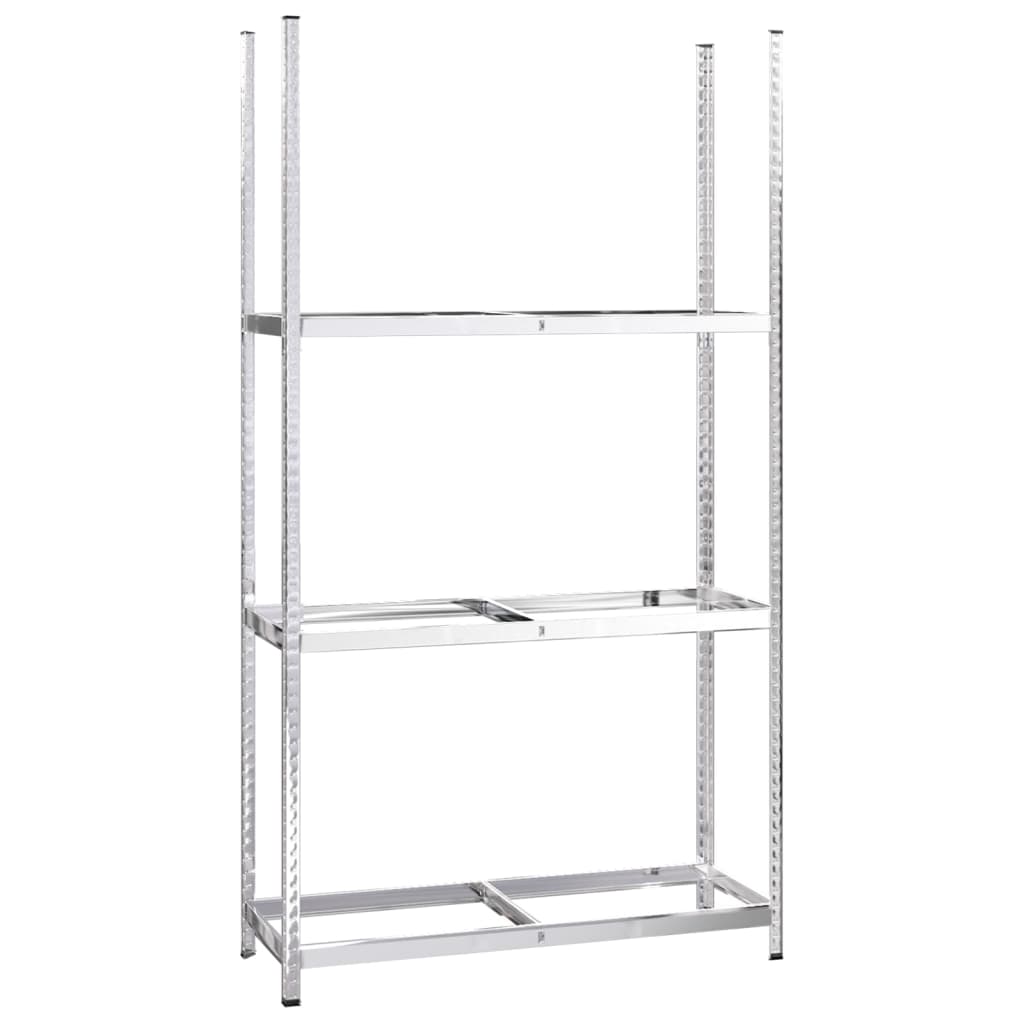 vidaXL 3-Layer Tire Racks 2 pcs Silver 110x40x200 cm Steel