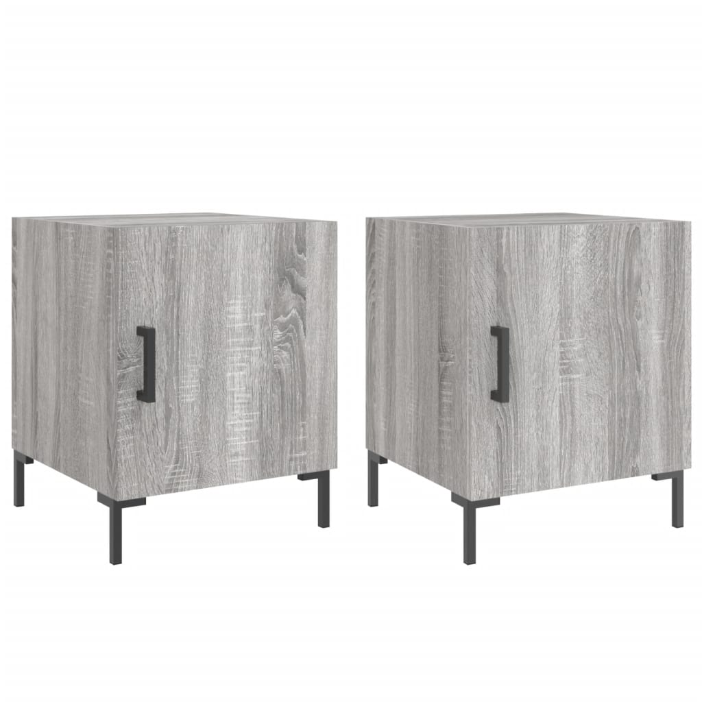 vidaXL Bedside Cabinets 2 pcs Grey Sonoma 40x40x50 cm Engineered Wood