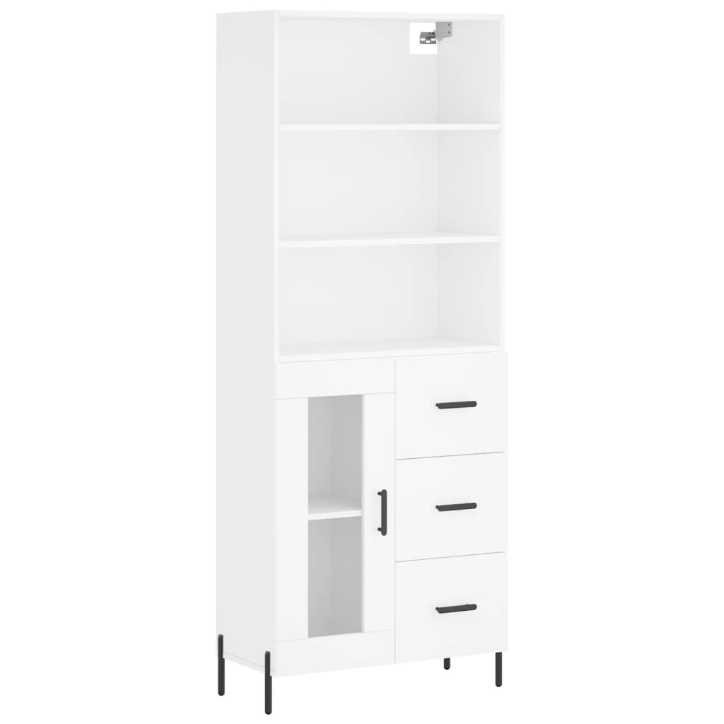 vidaXL Highboard White 69.5x34x180 cm Engineered Wood