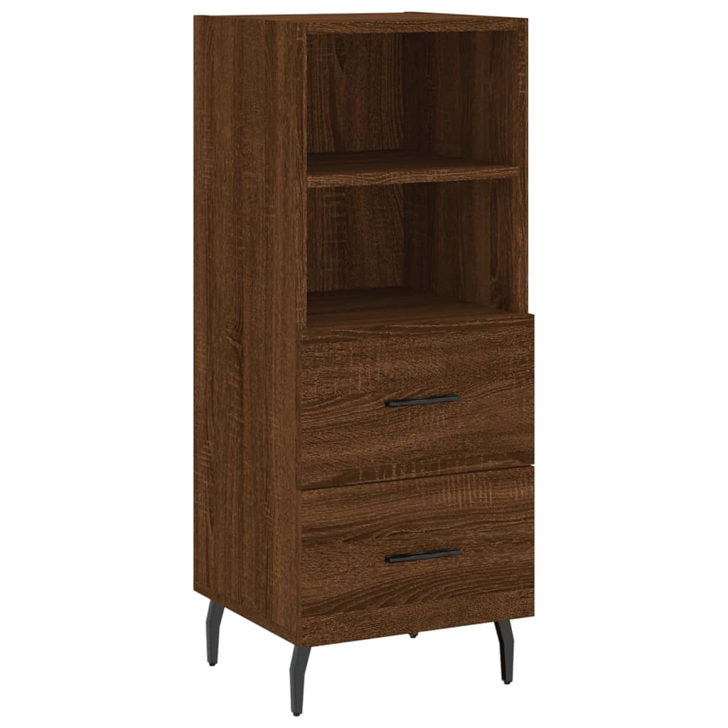 vidaXL Highboard Brown Oak 34.5x34x180 cm Engineered Wood