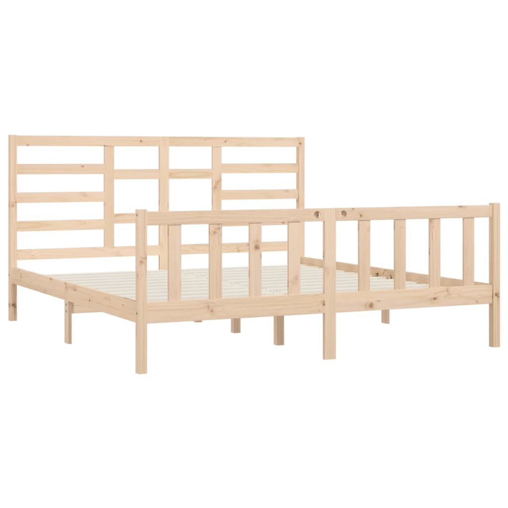 vidaXL Bed Frame without Mattress 200x200 cm Solid Wood Pine