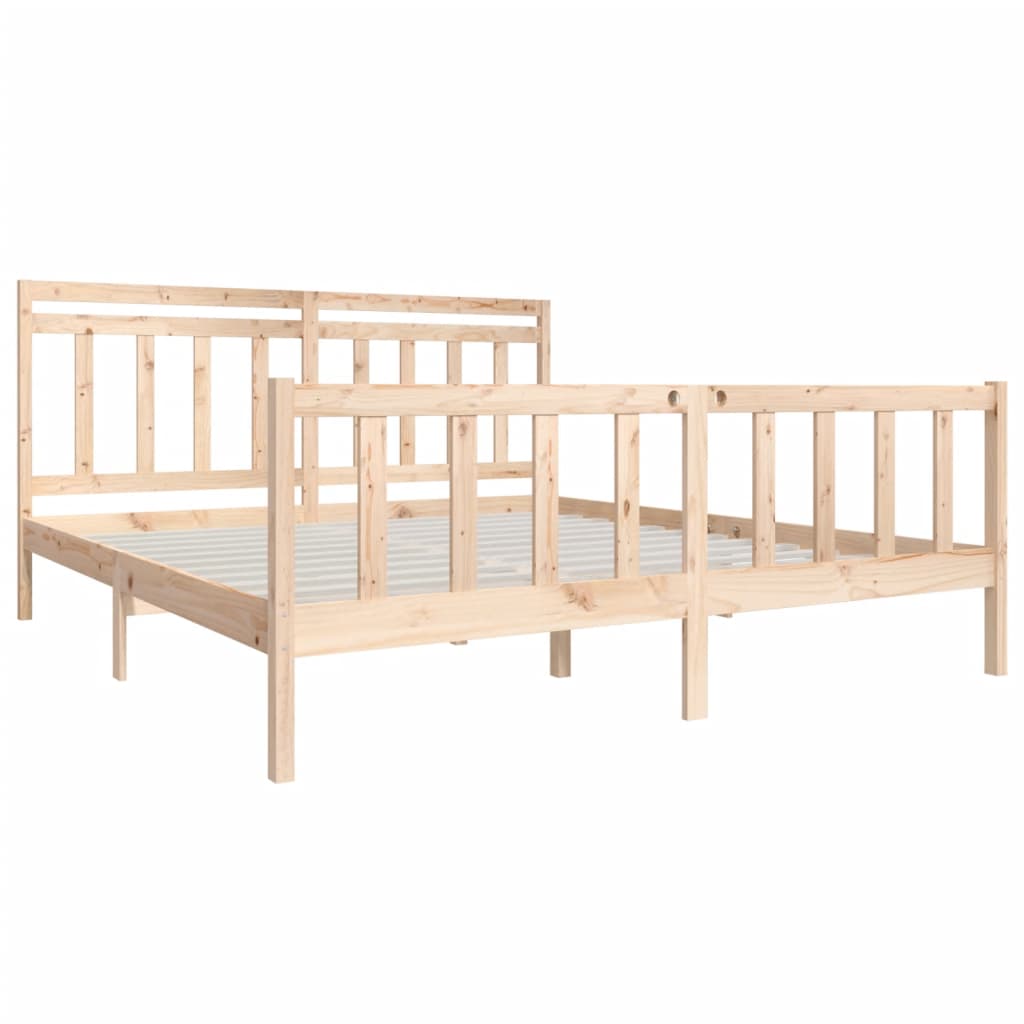 vidaXL Bed Frame without Mattress Super King Solid Wood