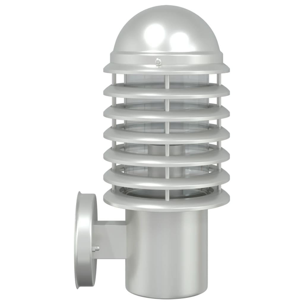 vidaXL Outdoor Wall Light Silver Stainless Steel