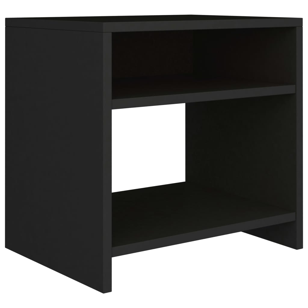 vidaXL Bedside Cabinet Black 40x30x40 cm Engineered Wood