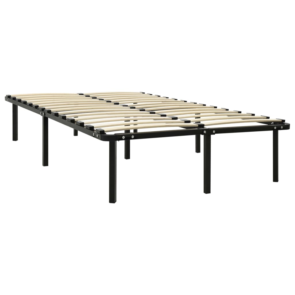 vidaXL Bed Frame without Mattress Black Metal 120x200 cm