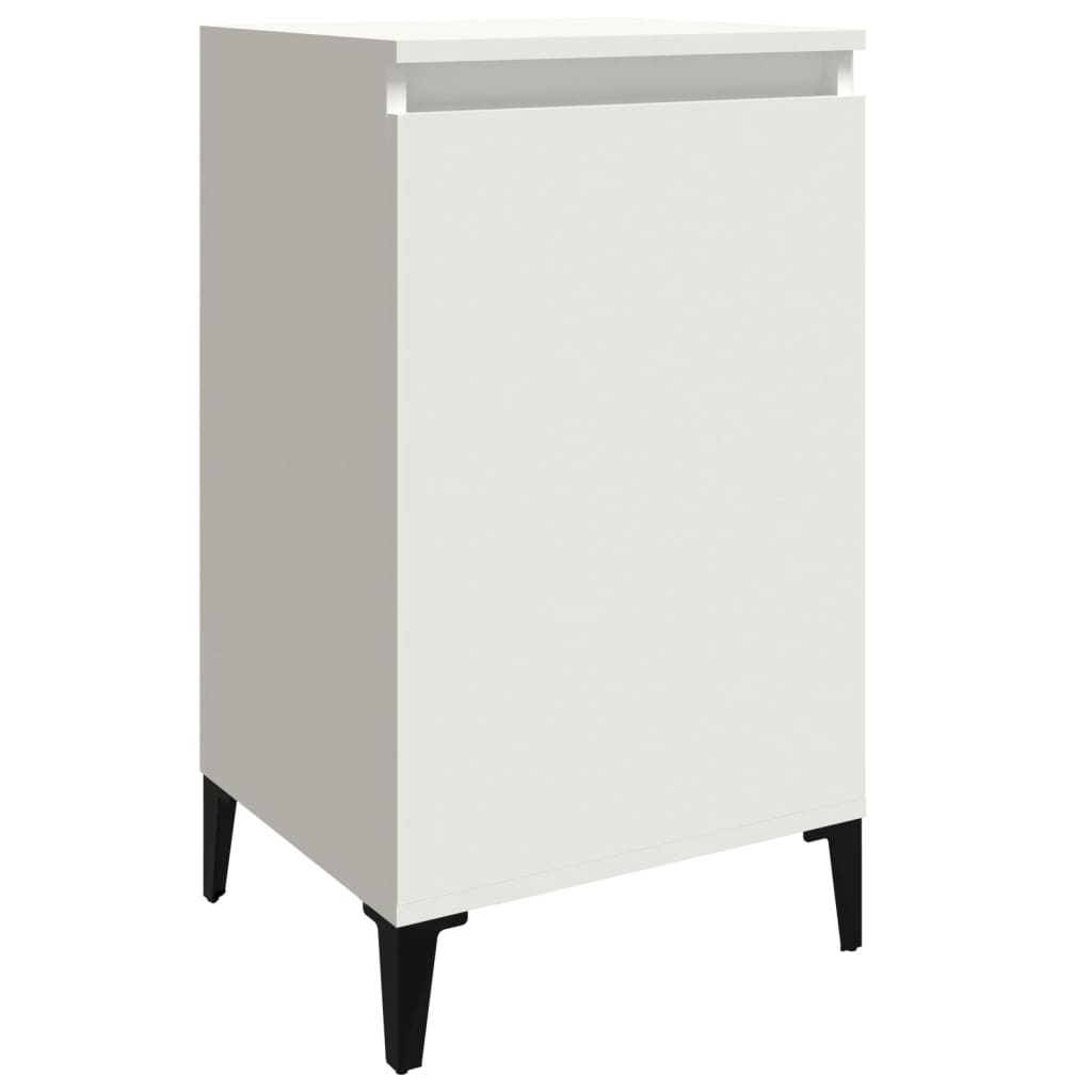 vidaXL Bedside Cabinet White 40x35x70 cm Engineered Wood