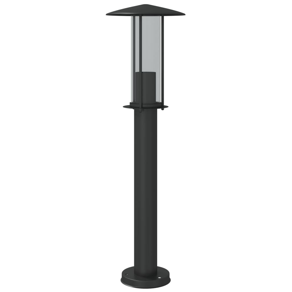 vidaXL Outdoor Floor Lamp Black 60 cm Stainless Steel